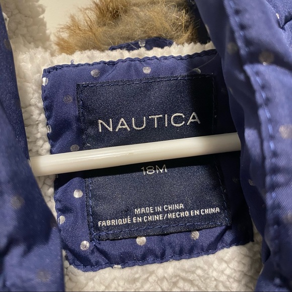 Infant Girls Nautica Hooded Winter Coat - Picture 3 of 5